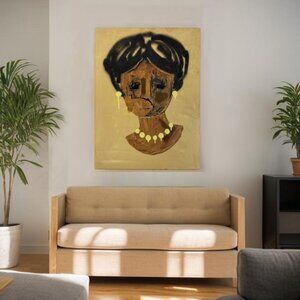 "Legend of Zenda" mixed-media portrait on wood by Jon Klassen